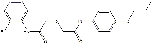 2-{[2-(2-bromoanilino)-2-oxoethyl]sulfanyl}-N-(4-butoxyphenyl)acetamide