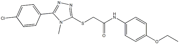 2-{[5-(4-chlorophenyl)-4-methyl-4H-1,2,4-triazol-3-yl]sulfanyl}-N-(4-ethoxyphenyl)acetamide Structure