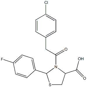 3-[(4-chlorophenyl)acetyl]-2-(4-fluorophenyl)-1,3-thiazolidine-4-carboxylic acid