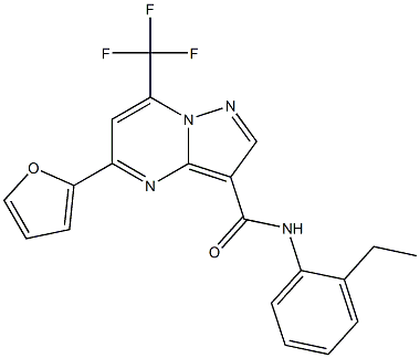 N-(2-ethylphenyl)-5-(2-furyl)-7-(trifluoromethyl)pyrazolo[1,5-a]pyrimidine-3-carboxamide Structure