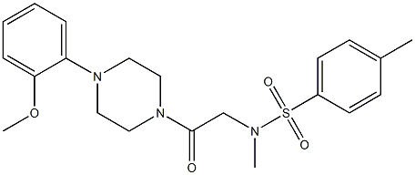 N-{2-[4-(2-methoxyphenyl)-1-piperazinyl]-2-oxoethyl}-N,4-dimethylbenzenesulfonamide,,结构式