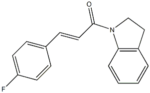 1-[3-(4-fluorophenyl)acryloyl]indoline,,结构式