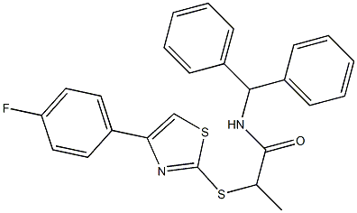  N-benzhydryl-2-{[4-(4-fluorophenyl)-1,3-thiazol-2-yl]sulfanyl}propanamide