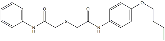 2-[(2-anilino-2-oxoethyl)sulfanyl]-N-(4-butoxyphenyl)acetamide Structure