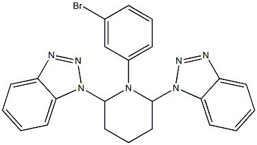 1-[6-(1H-1,2,3-benzotriazol-1-yl)-1-(3-bromophenyl)-2-piperidinyl]-1H-1,2,3-benzotriazole|