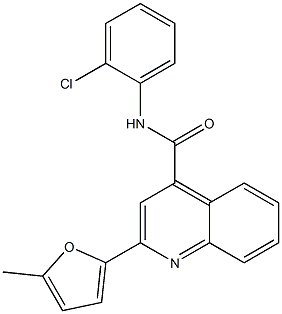N-(2-chlorophenyl)-2-(5-methyl-2-furyl)-4-quinolinecarboxamide 化学構造式