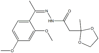 N'-[1-(2,4-dimethoxyphenyl)ethylidene]-2-(2-methyl-1,3-dioxolan-2-yl)acetohydrazide Structure
