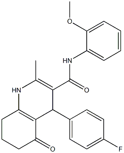  4-(4-fluorophenyl)-2-methyl-N-[2-(methyloxy)phenyl]-5-oxo-1,4,5,6,7,8-hexahydroquinoline-3-carboxamide