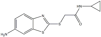 2-[(6-amino-1,3-benzothiazol-2-yl)sulfanyl]-N-cyclopropylacetamide