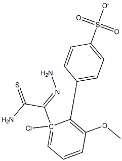 4-[2-(aminocarbothioyl)carbohydrazonoyl]-2-chloro-6-methoxyphenyl benzenesulfonate Structure