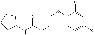 N-cyclopentyl-4-(2,4-dichlorophenoxy)butanamide Struktur