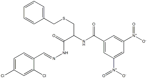  N-{1-[(benzylsulfanyl)methyl]-2-[2-(2,4-dichlorobenzylidene)hydrazino]-2-oxoethyl}-3,5-bisnitrobenzamide