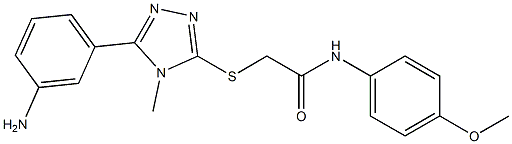 2-{[5-(3-aminophenyl)-4-methyl-4H-1,2,4-triazol-3-yl]sulfanyl}-N-(4-methoxyphenyl)acetamide 结构式