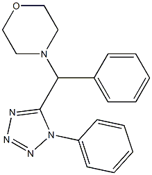 4-[phenyl(1-phenyl-1H-tetraazol-5-yl)methyl]morpholine 结构式