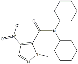 N,N-dicyclohexyl-4-nitro-1-methyl-1H-pyrazole-5-carboxamide Structure