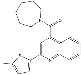 4-(1-azepanylcarbonyl)-2-(5-methyl-2-thienyl)quinoline Structure