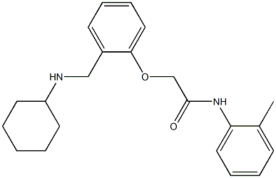 2-{2-[(cyclohexylamino)methyl]phenoxy}-N-(2-methylphenyl)acetamide Struktur