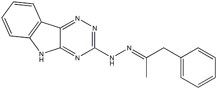 1-phenylacetone 5H-[1,2,4]triazino[5,6-b]indol-3-ylhydrazone Structure