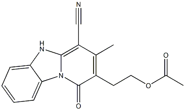 2-(4-cyano-3-methyl-1-oxo-1,5-dihydropyrido[1,2-a]benzimidazol-2-yl)ethyl acetate