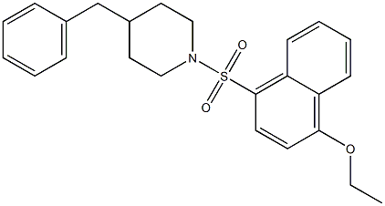 4-[(4-benzyl-1-piperidinyl)sulfonyl]-1-naphthyl ethyl ether 结构式