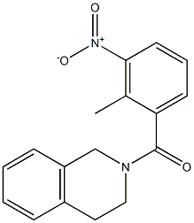 2-{3-nitro-2-methylbenzoyl}-1,2,3,4-tetrahydroisoquinoline Struktur