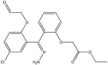 ethyl (2-{2-[(4-chlorophenoxy)acetyl]carbohydrazonoyl}phenoxy)acetate Struktur
