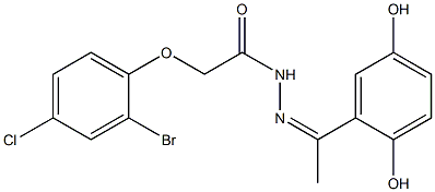  2-(2-bromo-4-chlorophenoxy)-N'-[1-(2,5-dihydroxyphenyl)ethylidene]acetohydrazide