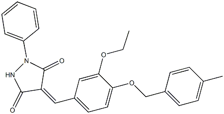 4-{3-ethoxy-4-[(4-methylbenzyl)oxy]benzylidene}-1-phenyl-3,5-pyrazolidinedione|