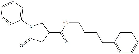 5-oxo-1-phenyl-N-(4-phenylbutyl)-3-pyrrolidinecarboxamide Structure