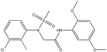 2-[3-chloro-2-methyl(methylsulfonyl)anilino]-N-(2,5-dimethoxyphenyl)acetamide