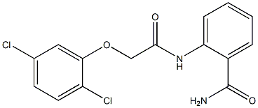 2-{[(2,5-dichlorophenoxy)acetyl]amino}benzamide 化学構造式