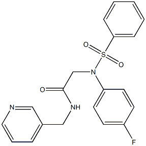  2-[4-fluoro(phenylsulfonyl)anilino]-N-(3-pyridinylmethyl)acetamide