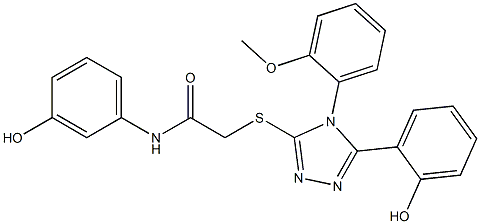 N-(3-hydroxyphenyl)-2-{[5-(2-hydroxyphenyl)-4-(2-methoxyphenyl)-4H-1,2,4-triazol-3-yl]sulfanyl}acetamide|