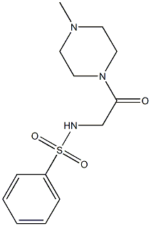 N-[2-(4-methyl-1-piperazinyl)-2-oxoethyl]benzenesulfonamide,,结构式