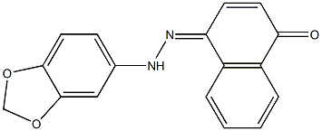 naphthoquinone 1-(1,3-benzodioxol-5-ylhydrazone) Structure