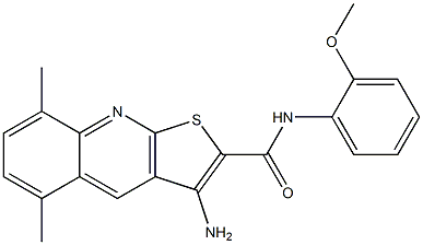 3-amino-N-(2-methoxyphenyl)-5,8-dimethylthieno[2,3-b]quinoline-2-carboxamide