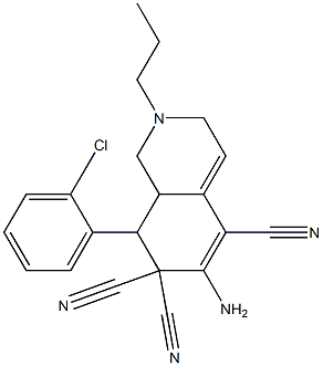 6-amino-8-(2-chlorophenyl)-2-propyl-2,3,8,8a-tetrahydroisoquinoline-5,7,7(1H)-tricarbonitrile