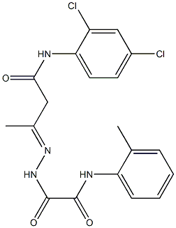 N-(2,4-dichlorophenyl)-3-{[oxo(2-toluidino)acetyl]hydrazono}butanamide Structure