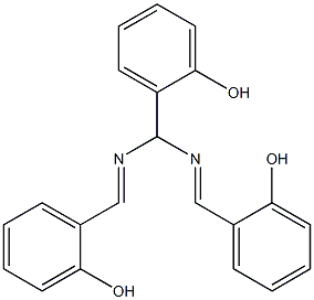 2-{bis[(2-hydroxybenzylidene)amino]methyl}phenol,,结构式