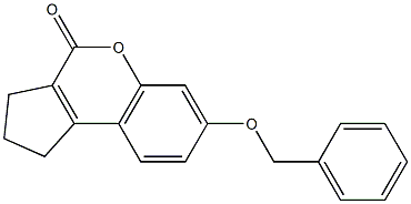 7-(benzyloxy)-2,3-dihydrocyclopenta[c]chromen-4(1H)-one,,结构式