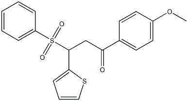 1-(4-methoxyphenyl)-3-(phenylsulfonyl)-3-thien-2-ylpropan-1-one Structure