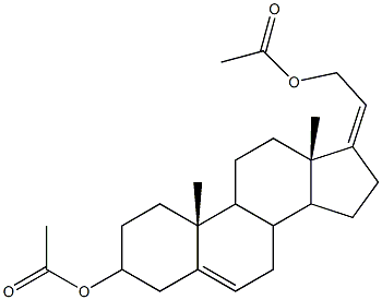 21-(acetyloxy)pregna-5,17-dien-3-yl acetate Structure