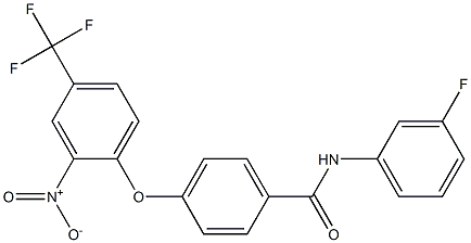 N-(3-fluorophenyl)-4-[2-nitro-4-(trifluoromethyl)phenoxy]benzamide,,结构式