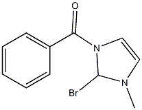 1-甲基-3-苯甲酰基咪唑溴化物,,结构式