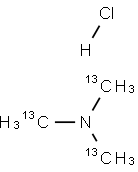 Trimethyl-13C3-amine  hydrochloride 化学構造式