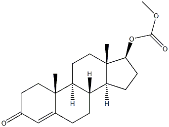 Testosterone Methyl Carbonate 化学構造式