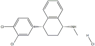 (1R,4R)-cis-4-(3,4-Dichlorophenyl)-1,2,3,4-tetrahydro-N-methyl-1-naphthalenamine.HCl,,结构式