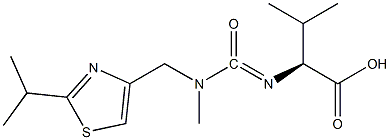 N-[[Methyl [[2-(1-methylethyl)-4-thiazolyl] methyl] amino] carbonyl]-L-valine.,,结构式