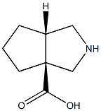 (3aS,6aS)-Hexahydro-cyclopenta[c]pyrrole-3a-carboxylic acid,,结构式