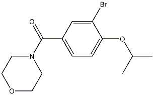 (3-bromo-4-isopropoxyphenyl)(4-morpholinyl)methanone 结构式